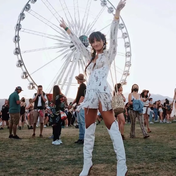 Corset dress lace up floral womens 2PCSet sexy - Picture 9 of 11